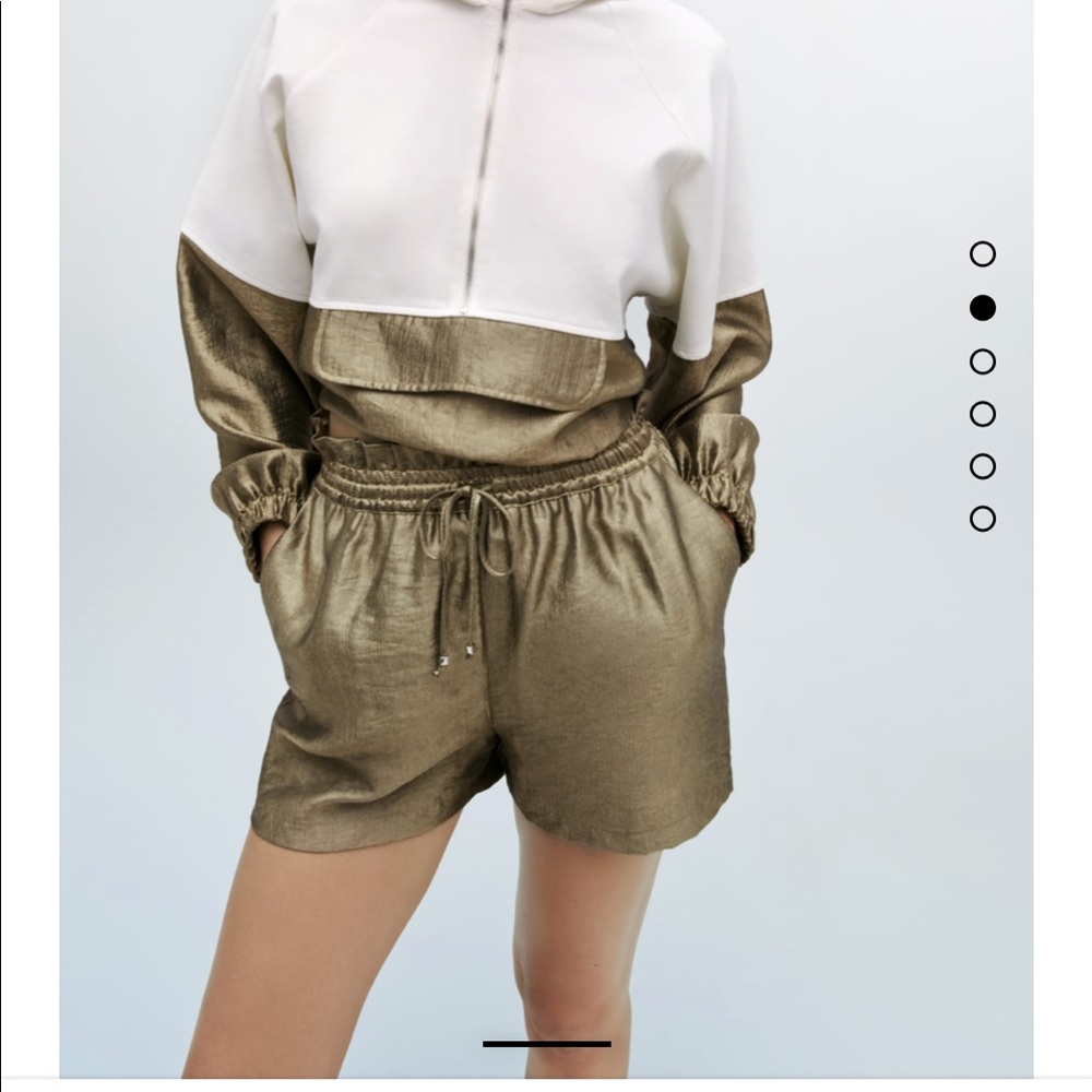Zara high waist sparkly shorts 2021 NWT